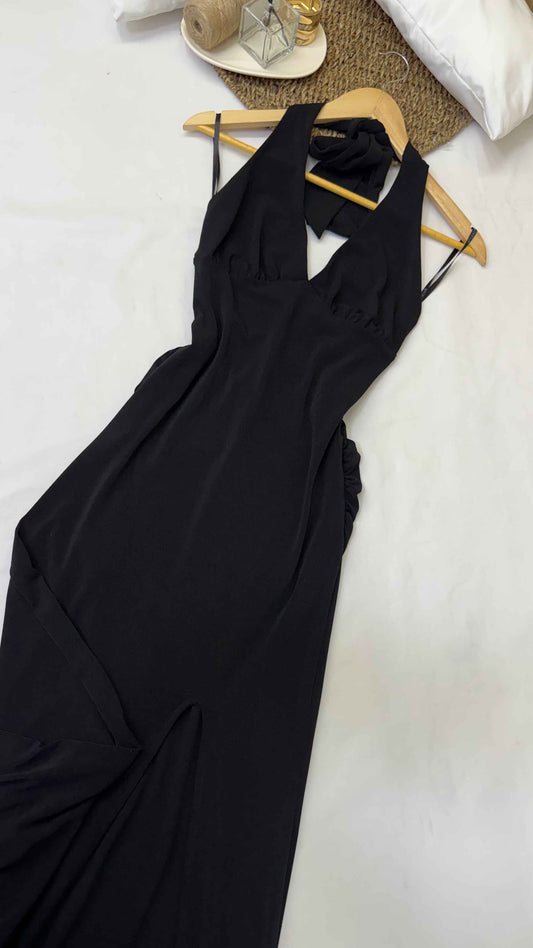 Vestido largo negro Marca STUDIO F Talla 10 Usado