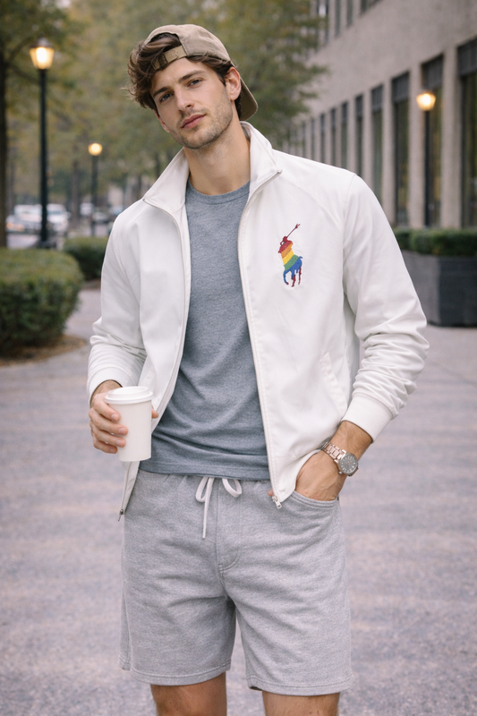 Chaqueta blanca deportiva con cierre POLO Ralph Lauren Talla M usado