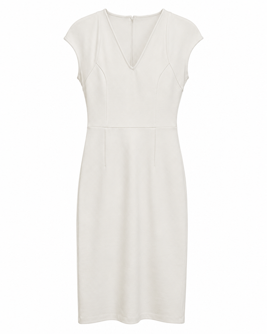 Vestido blanco minimalista Studio F talla 8 usado