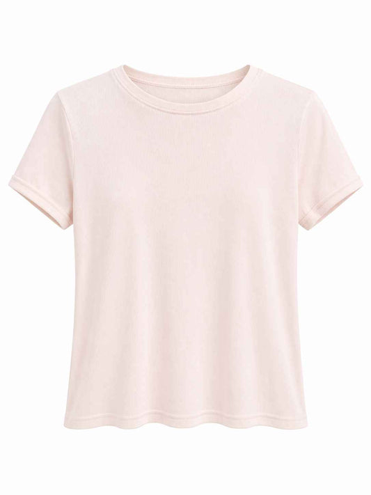 Camiseta básica rosa nude Marca RACK Talla M Nuevo con etiqueta