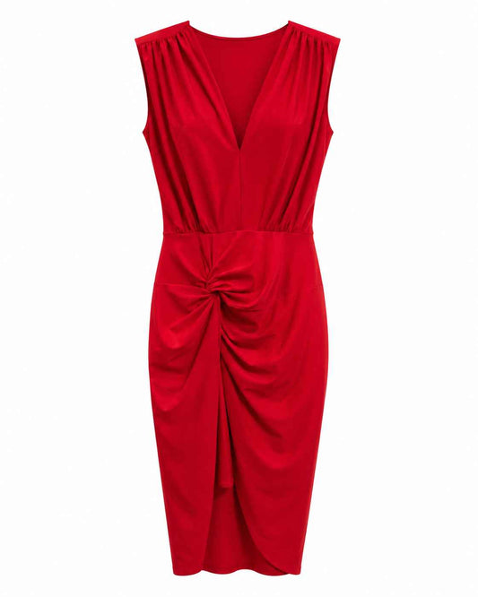 Vestido rojo drapeado Bekitas Talla S Usado