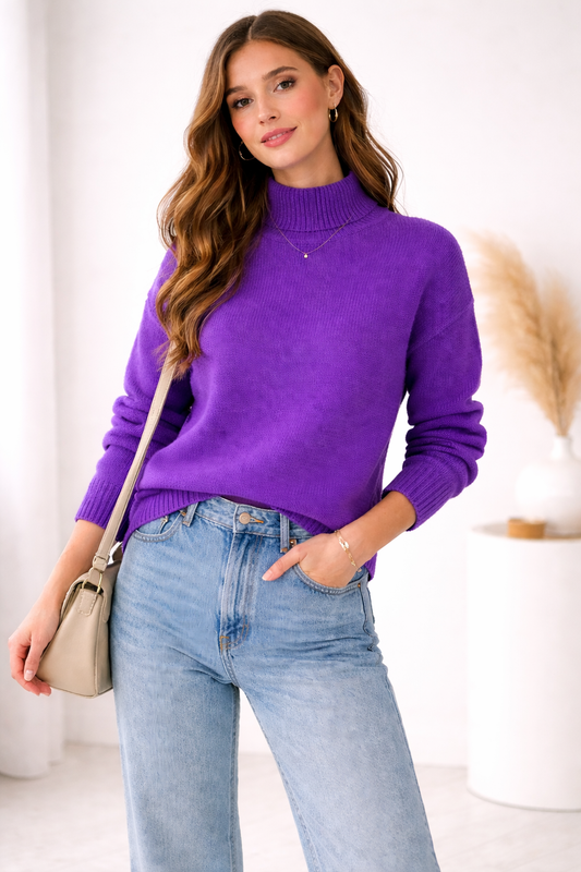 Buzo tejido morado Marca PRIMARK Talla 2XS Usado