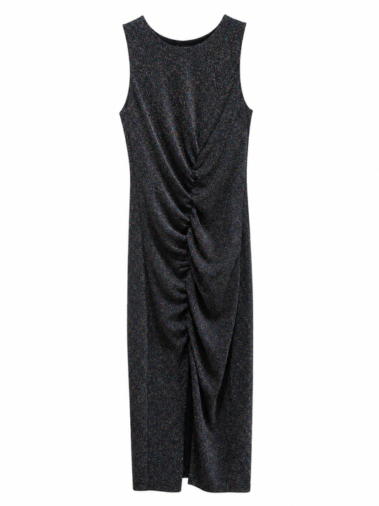 Vestido negro brillante En Creme talla S nuevo