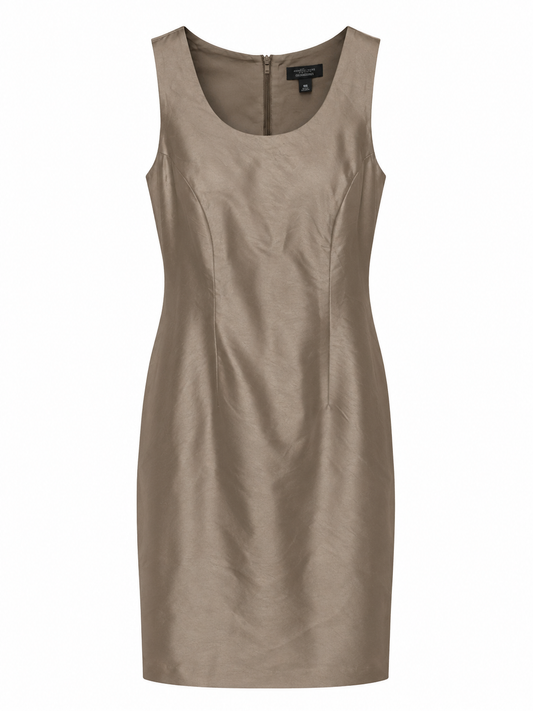 Vestido taupe satinado Dressbarn Woman Collection talla 18W usado