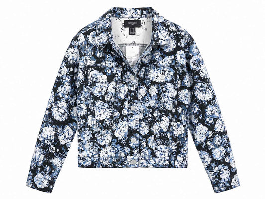 Chaqueta estampada floral Forever 21 Talla L Nuevo