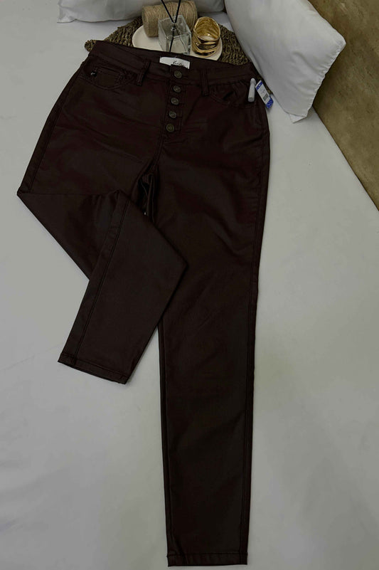 Pantalón skinny marrón de tiro alto Kancan Talla M usado