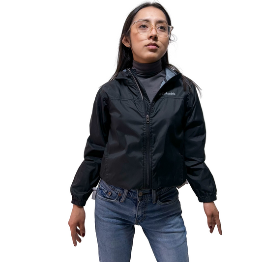 Casaca rompevientos Columbia Negra Talla M Usada