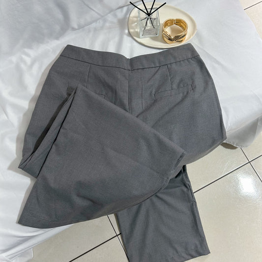 Pantalón Wide Leg Gris Talla XL Mujer Usado