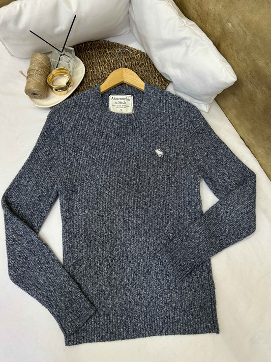 Suéter tejido gris jaspeado Abercrombie & Fitch Talla S Usado