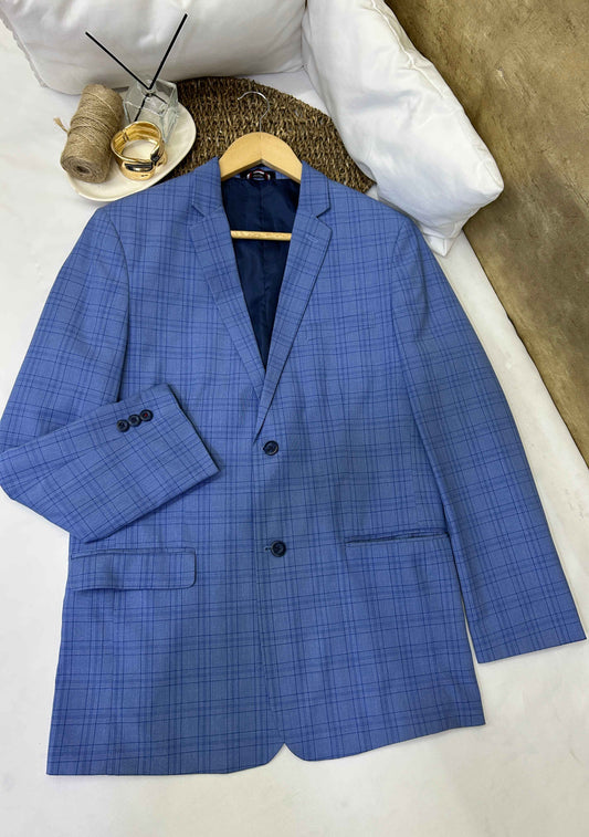 Blazer azul texturizado Tommy Hilfiger Hombre, Talla 20 Usado