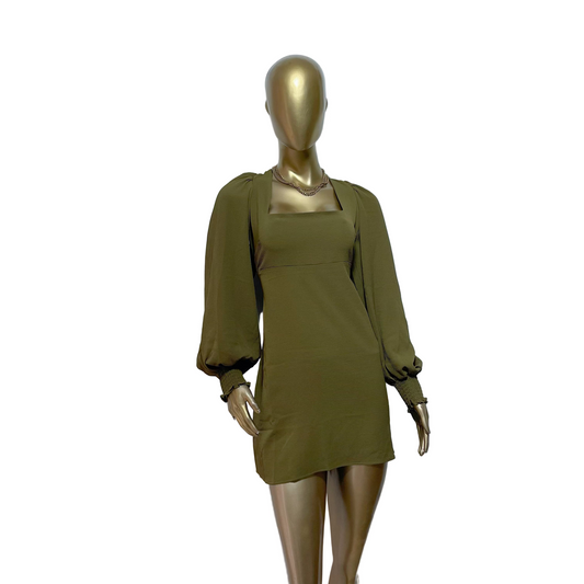 Vestido verde oliva marca ASOS DESIGN talla US 8 nuevo