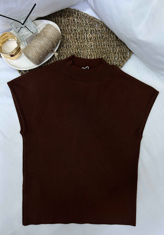 Blusa chocolate Marca MNG Talla XS Usado