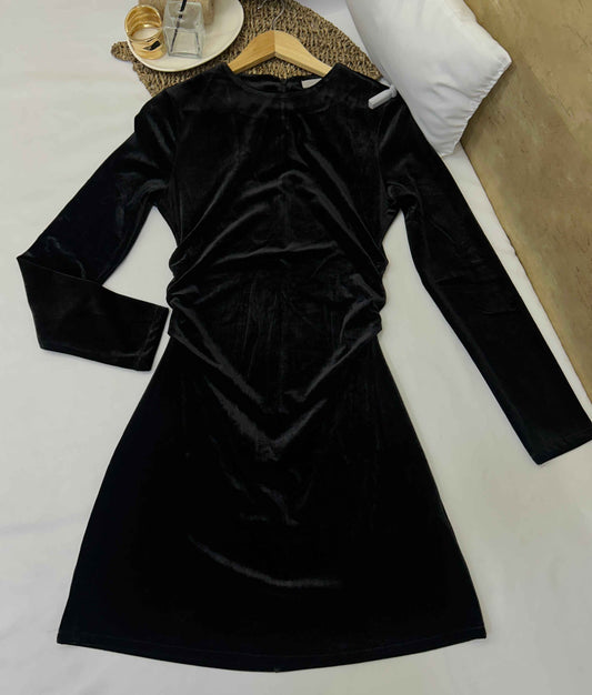 Vestido negro terciopelo Marca H&M Talla S Nuevo