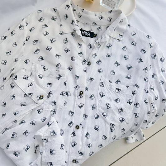 Blusa estampada H&O Talla M usada