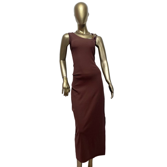 Vestido largo marrón marca ASOS DESIGN – tallas M y L nuevo