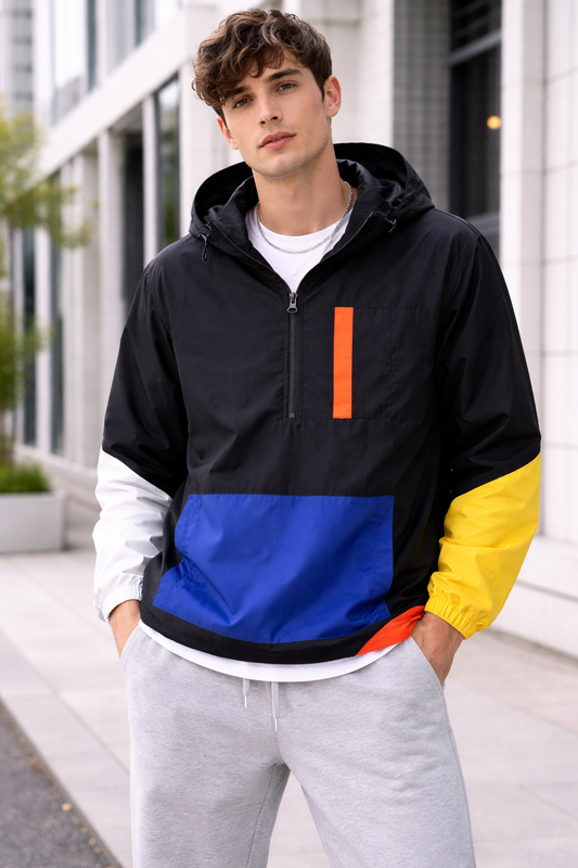 Chaqueta rompevientos multicolor Marca Zara Talla M Usado
