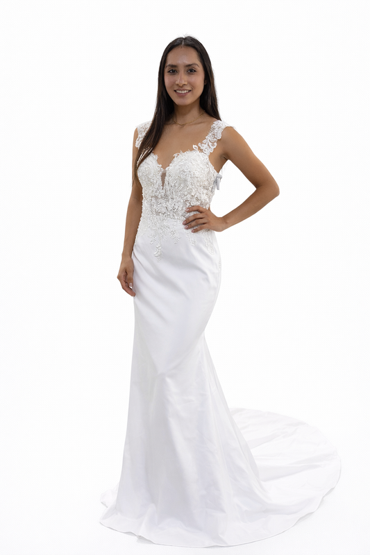 Vestido largo blanco marca Thom Aaron nuevo con etiqueta
