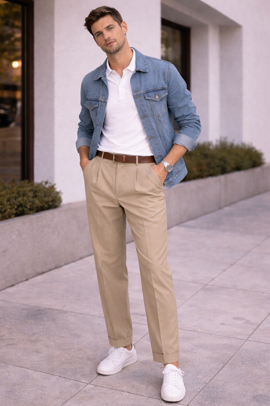 Pantalón de vestir beige Marca DOCKERS Talla 40 Usado