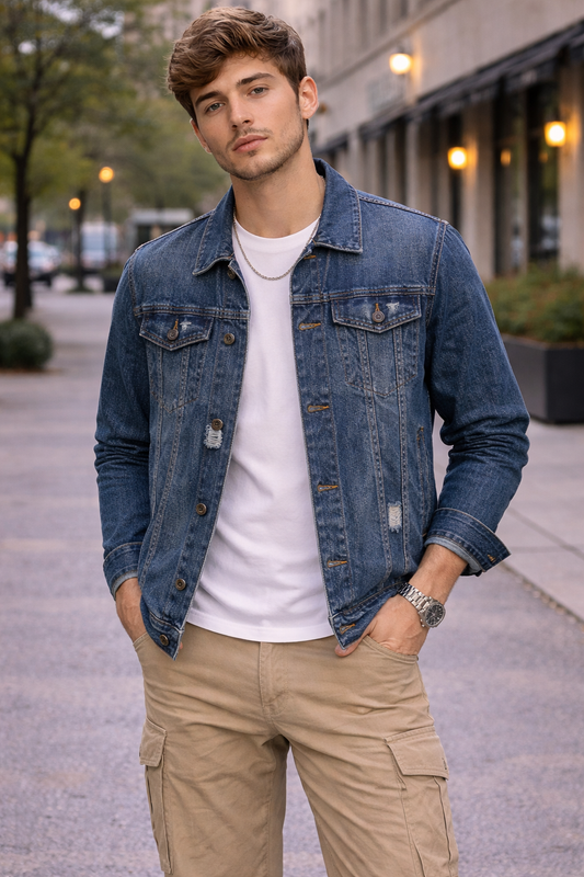 Chaqueta Jean azul hombre ESTIVANELI Talla M usada