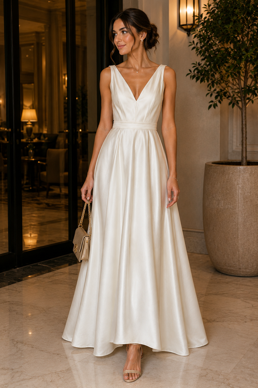 Vestido blanco elegante CLEV talla M usado