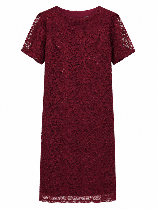 Vestido vino de encaje Velvet Fleur talla 4 usado