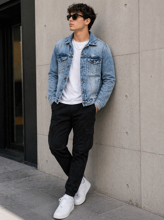 Chaqueta denim azul claro clásica Marca AEROPOSTALE Talla S Nuevo sin etiqueta