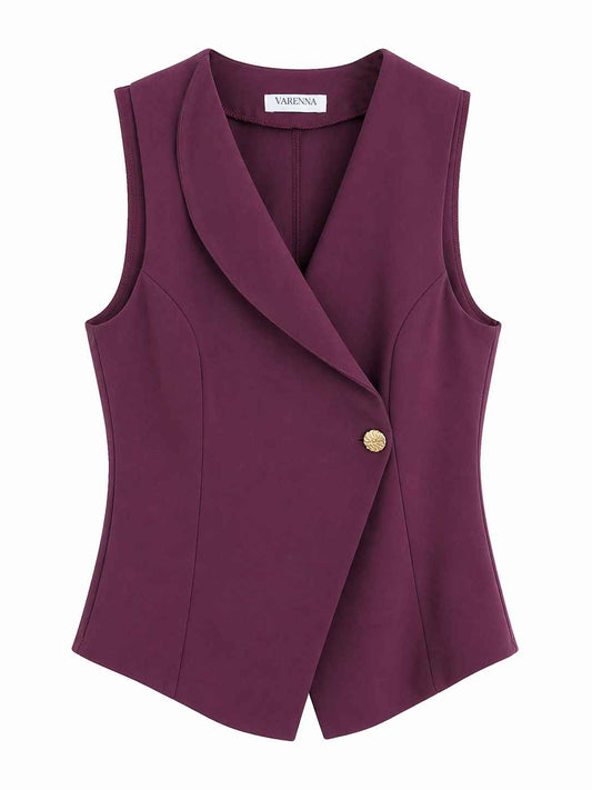 Blusa chaleco sastre vino Marca VARENNA Nuevo sin etiqueta