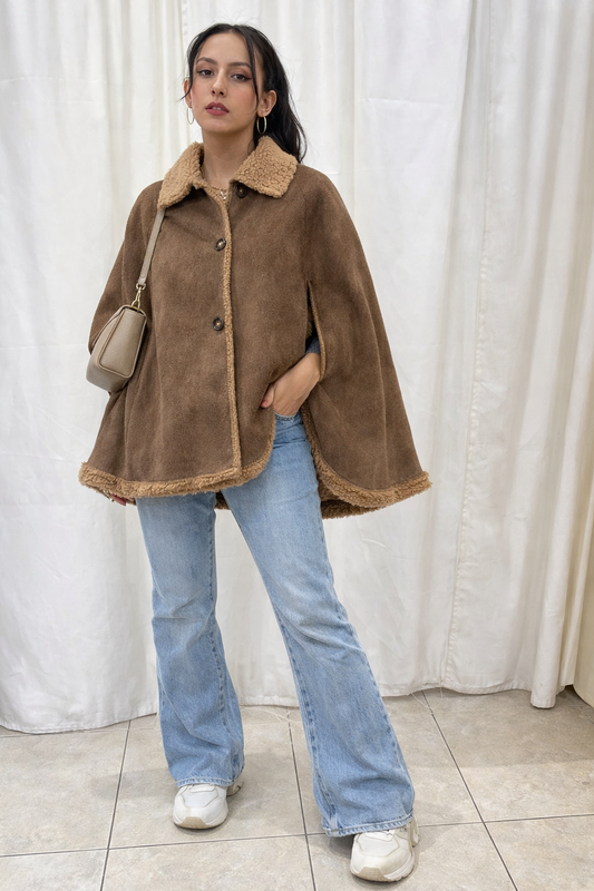 Chaleco tipo shearling marrón SHEIN  Talla S usado