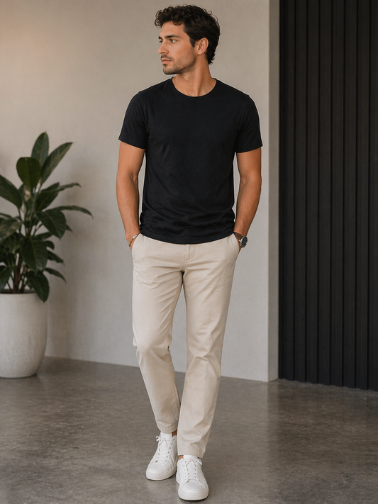 Camiseta básica negra Marca RACK Talla M Nuevo con etiqueta