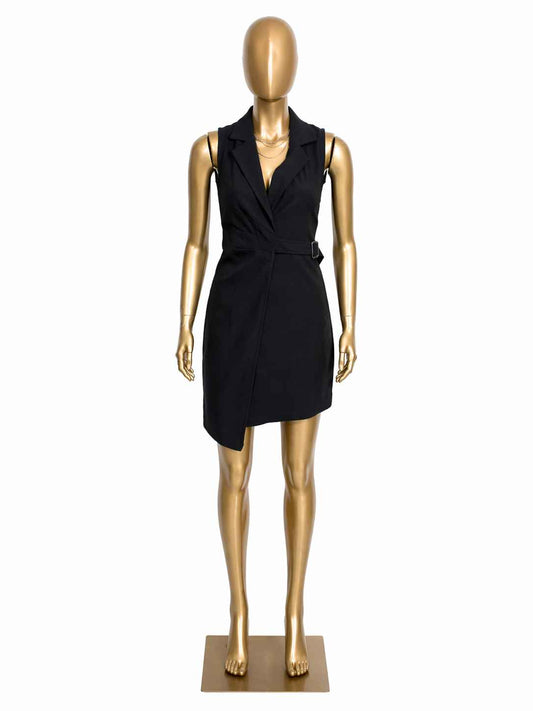 Vestido blazer negro cruzado Marca PLANET GOLD Talla XS Nuevo con etiqueta