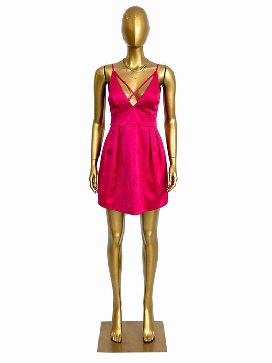 Vestido corto satinado fucsia Marca TOPSHOP Talla EUR 34 Nuevo con etiqueta