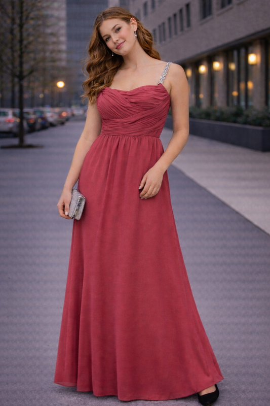 Vestido largo rosa Calvin Klein Talla 4 usado