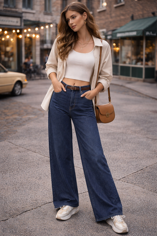 Pantalón palazzo relaxed fit LIVING Talla 8 usado
