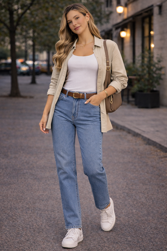 Jean azul clásico NewMom MNG (Mango) Talla 36 usado