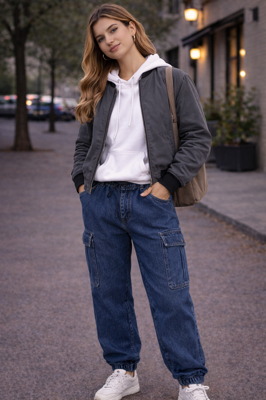 Jean jogger azul denim Pull&Bear Talla L usado