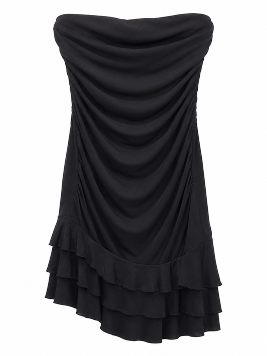 Vestido negro drapeado EXPRESS Talla 10 Usado
