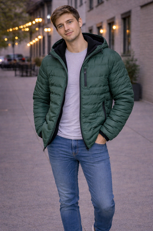 Chaqueta acolchada verde hombre TOTTO Talla S usado