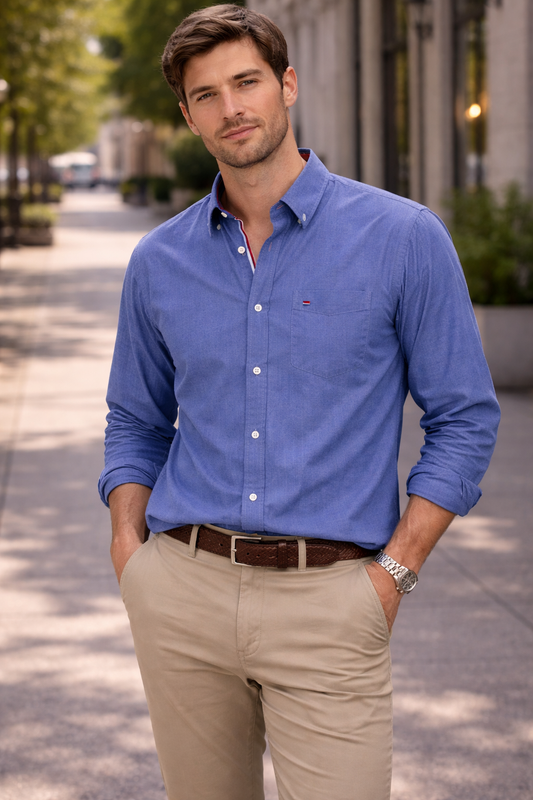 Camisa azul clásico hombre Tommy Hilfiger Talla L usado