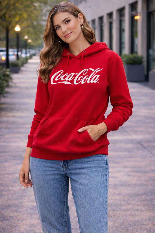 Buzo hoddie rojo con capucha Coca-Cola  Talla M usado