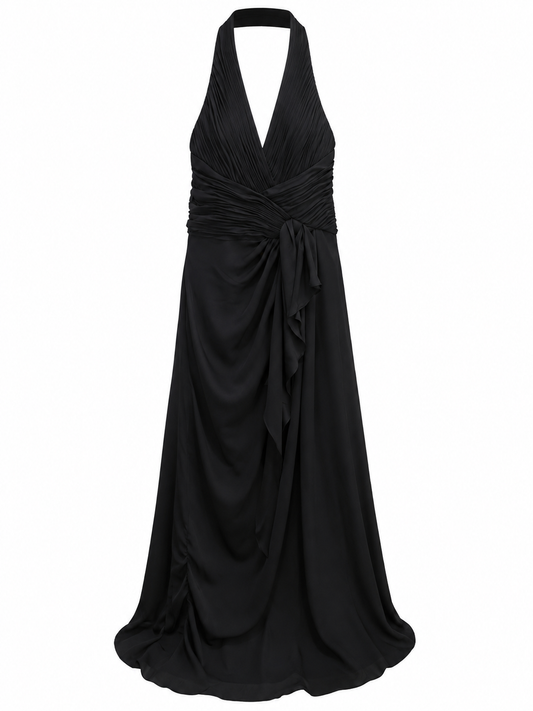 Vestido negro halter David’s Bridal talla XL usado