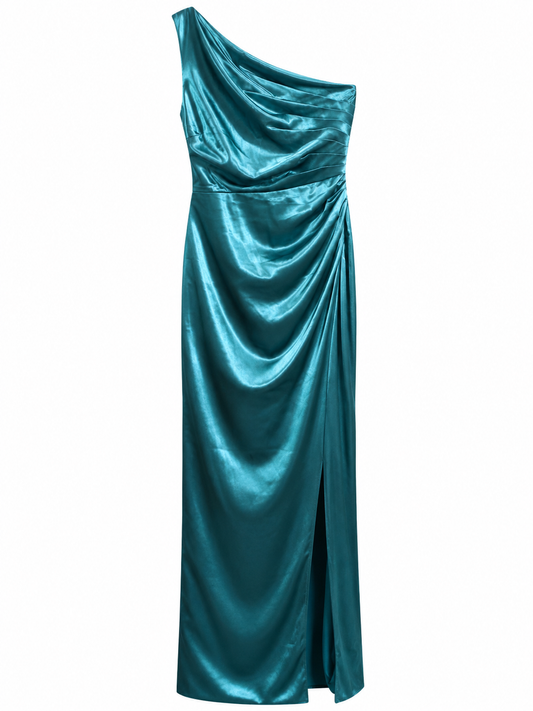 Vestido turquesa satinado ADYCE talla L usado