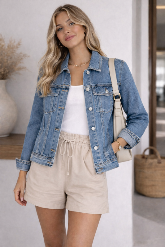 Chaqueta denim azul Marca ZARA Talla S Usado