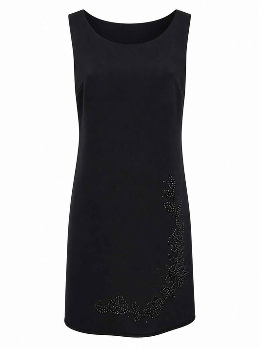Vestido elegante negro S.L. Fashions Talla 10 Usado