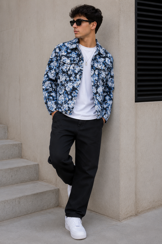 Chaqueta estampada floral Forever 21 Talla L Nuevo