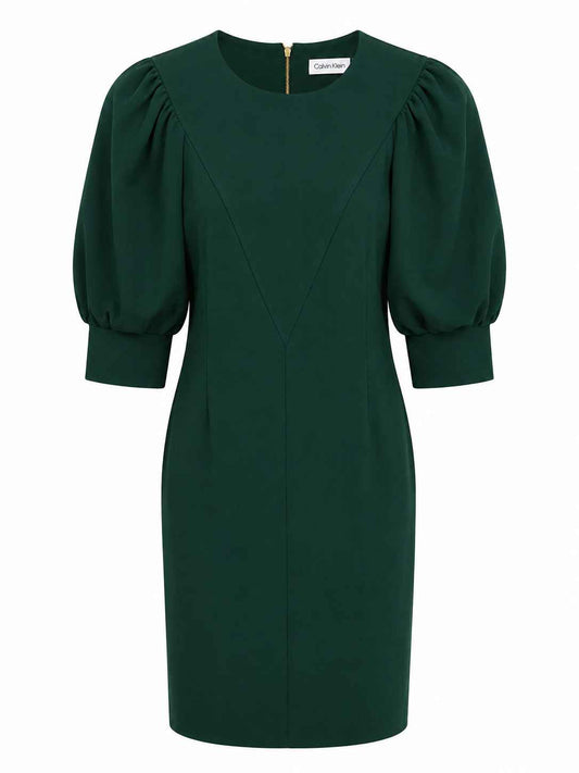 Vestido elegante verde esmeralda Calvin Klein Talla 2P Nuevo con etiqueta