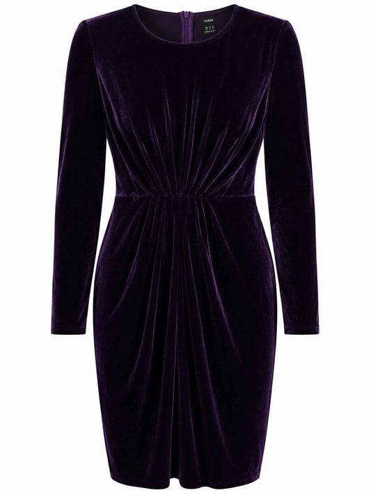 Vestido terciopelo morado elegante Shein Talla XS Nuevo sin etiqueta