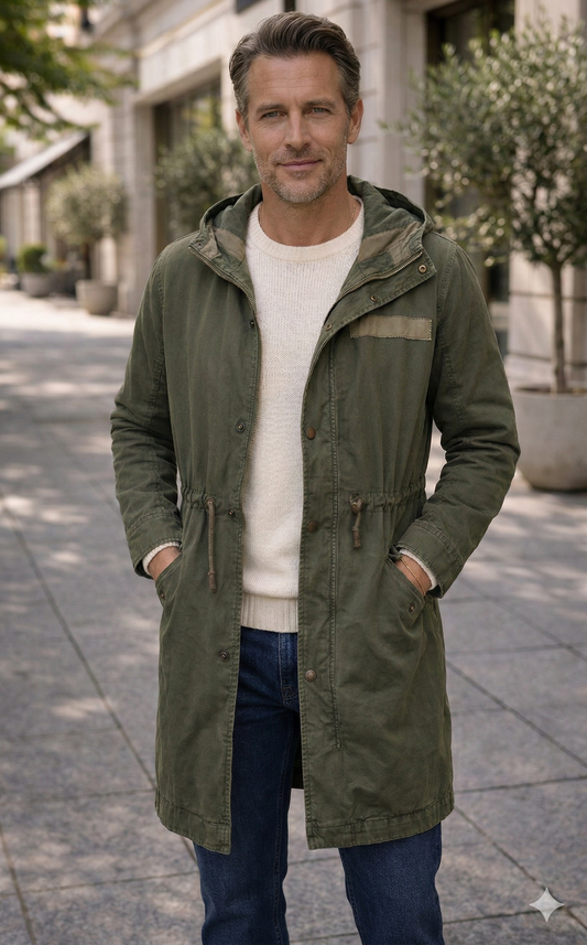 Parka verde oliva L.O.G.G Talla M Usado