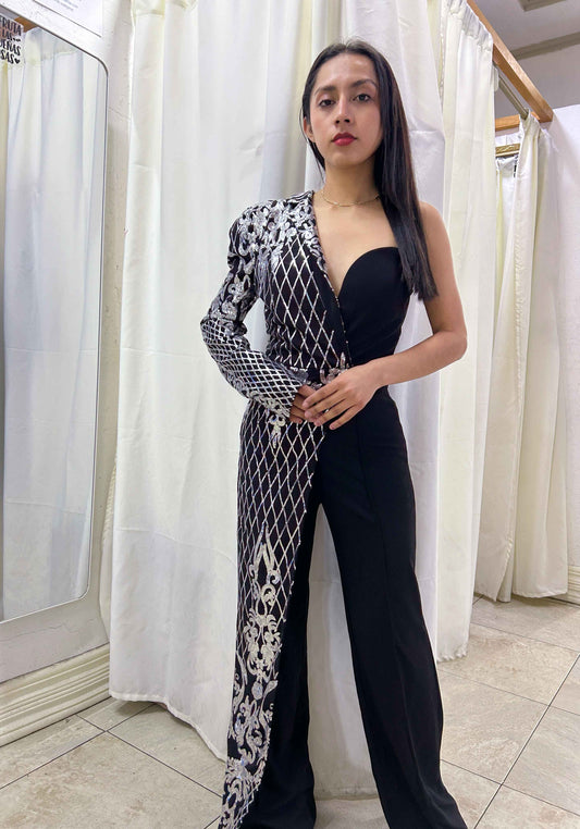 Enterizo asimétrico elegante mujer Valentine Talla S usado