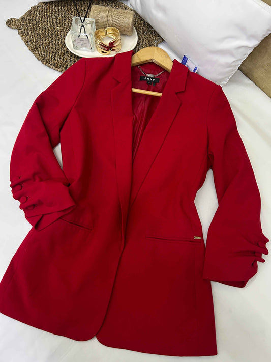Blazer rojo clásico DKNY talla S usado