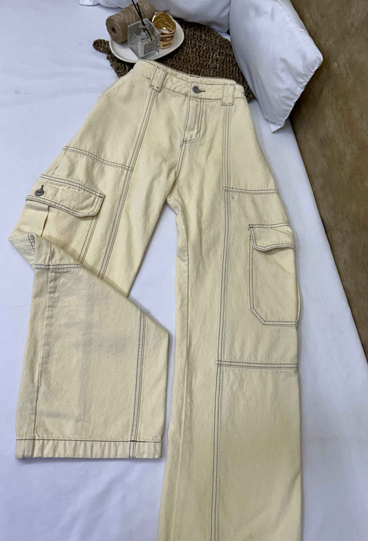 Pantalón cargo beige mujer Aéropostale Talla S usado